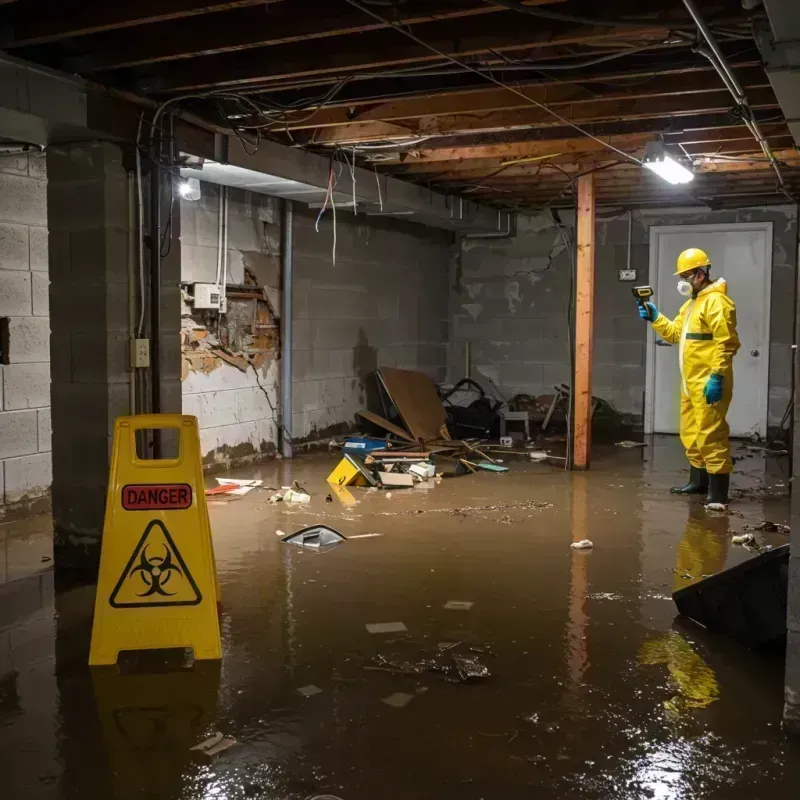 Flooded Basement Electrical Hazard in Menard County, IL Property