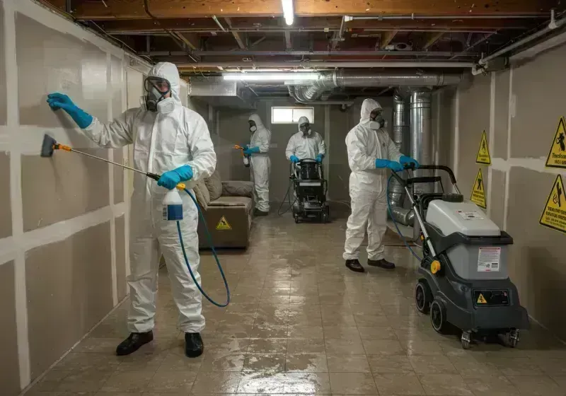 Basement Moisture Removal and Structural Drying process in Menard County, IL